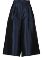Suno Cropped Culottes, Women's, Size: 6, Blue, Silk/cotton