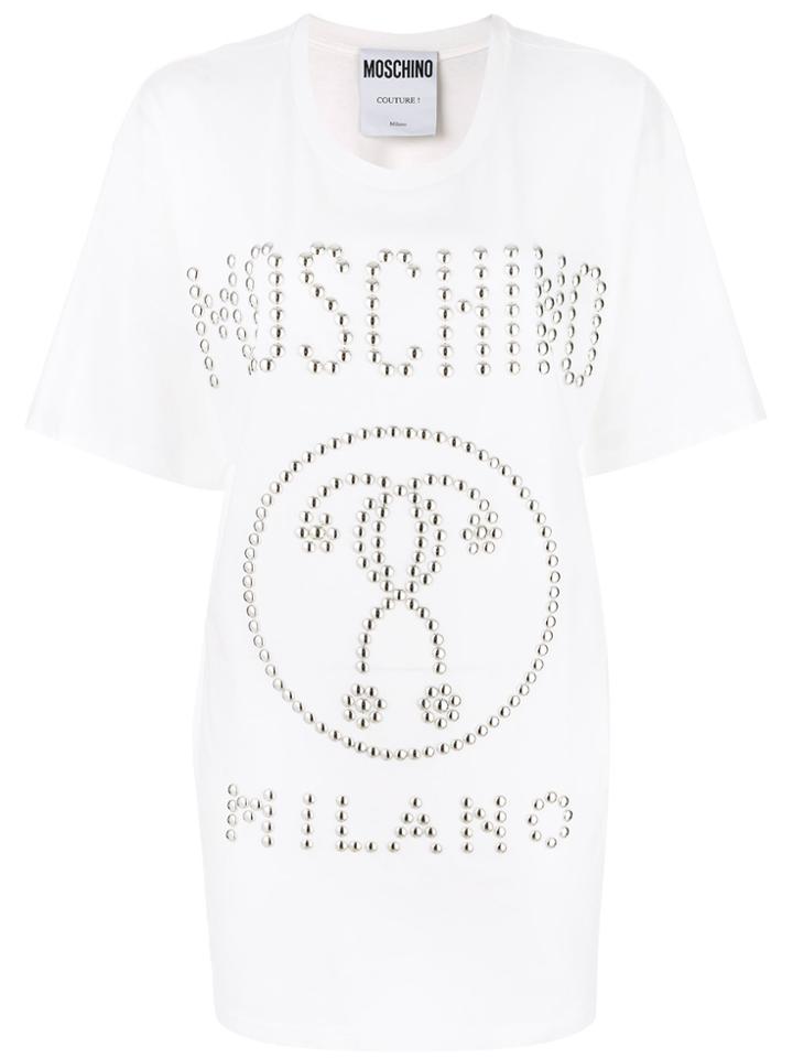 Moschino Oversized Studded Question Mark T-shirt - White