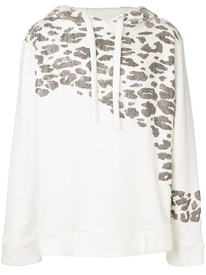 Forcerepublik Textured Pattern Hoodie - White