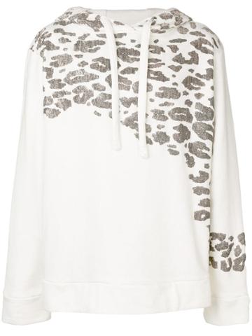Forcerepublik Textured Pattern Hoodie - White