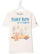 Mc2 Saint Barth Kids Surf Boy Motif T-shirt - White