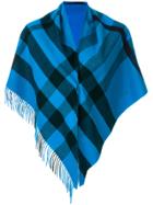 Burberry Cashmere Check Bandana - Blue