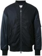 Monkey Time Zip Up Bomber Jacket, Men's, Size: Small, Black, Wool