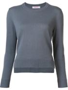 Organic By John Patrick Round Neck Cropped Pullover, Women's, Size: Medium, Grey, Cashmere/merino