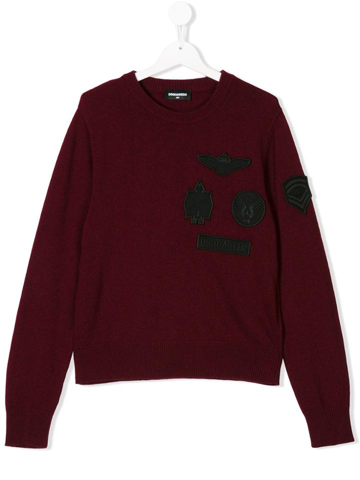 Dsquared2 Kids Badge Embroidered Jumper