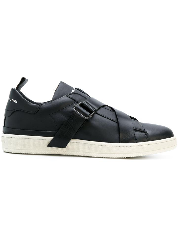 Officine Creative Buckle Strap Sneakers - Black