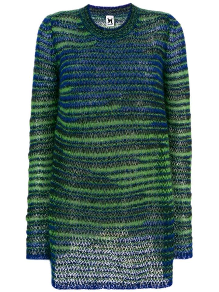 M Missoni Crew Neck Jumper - Blue