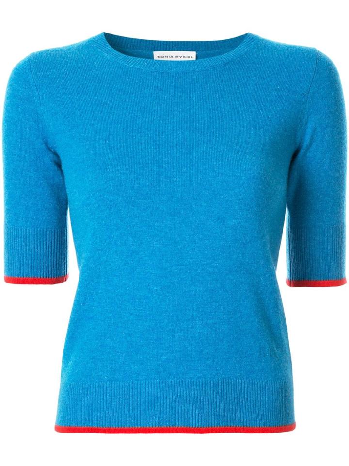 Sonia Rykiel Knitted Cashmere Top - Blue