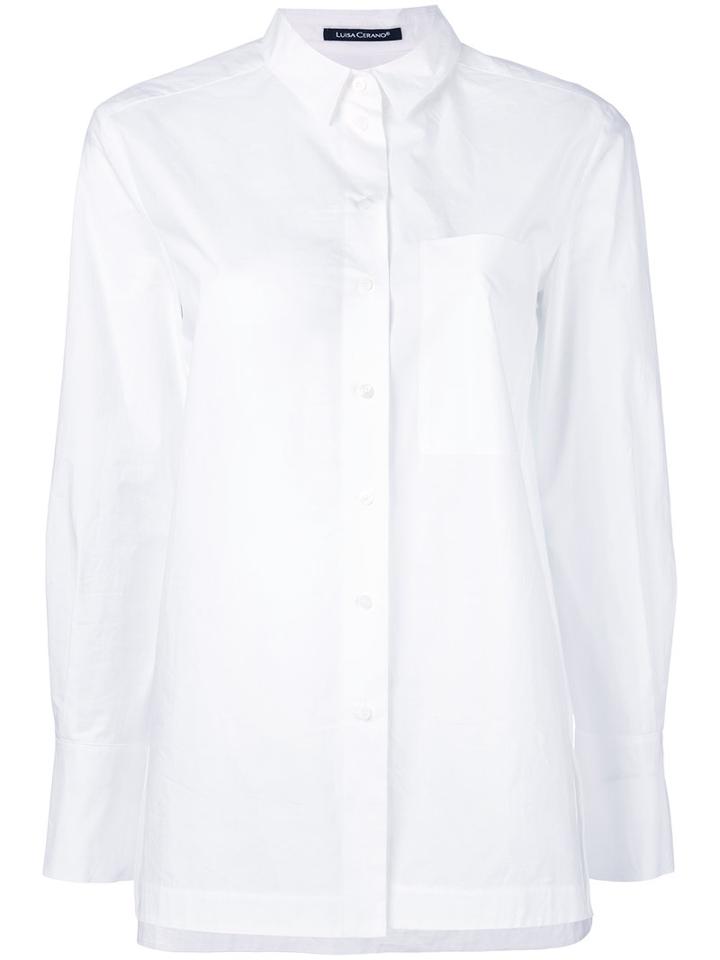 Luisa Cerano - Patch Pocket Shirt - Women - Cotton - 42, White, Cotton