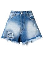 Forte Dei Marmi Couture Stone Washed Shorts - Blue