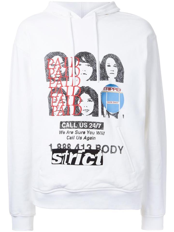 Alexander Wang Collaged Artwork Hoodie, Men's, Size: 46, Cotton