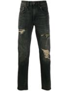 R13 Distressed Slim Fit Jeans - Blue