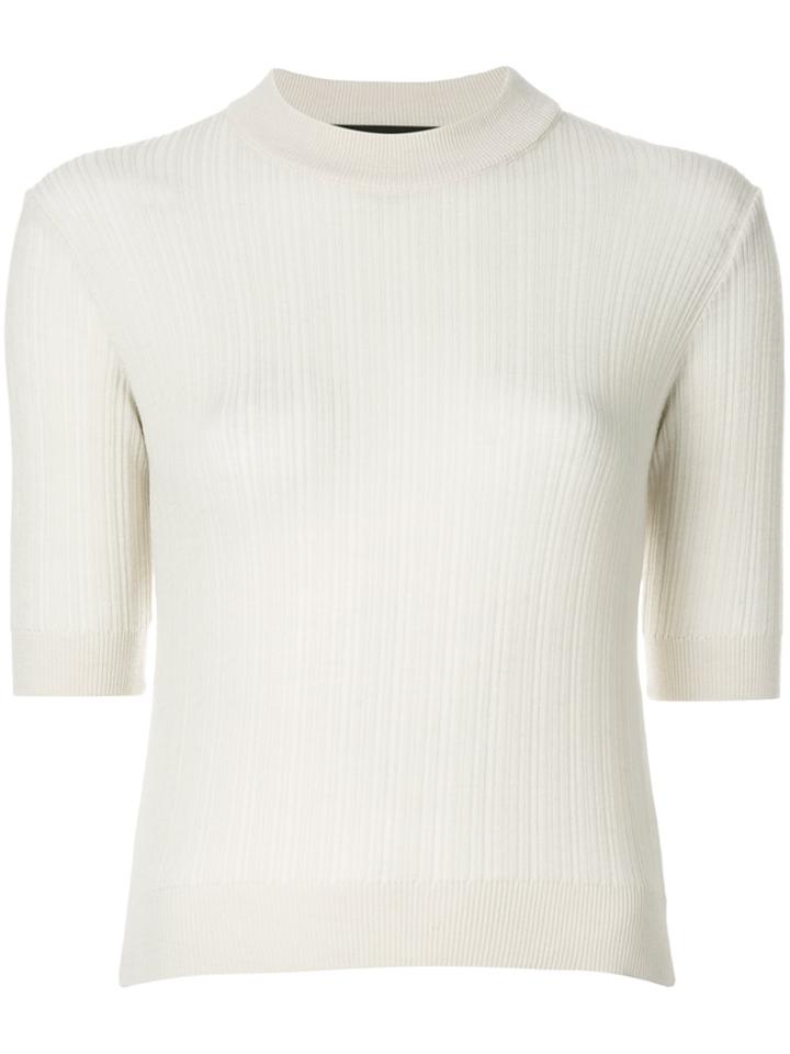 Ter Et Bantine Mock Neck Half Sleeve Sweater - Nude & Neutrals