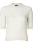 Ter Et Bantine Mock Neck Half Sleeve Sweater - Nude & Neutrals