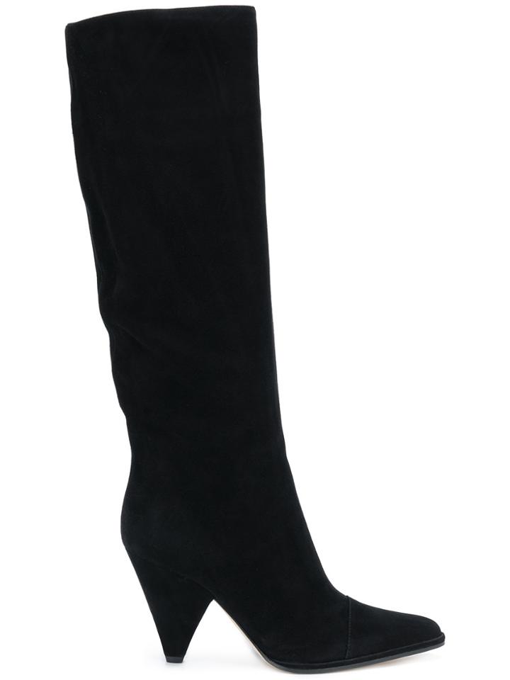 Sergio Rossi Pointed Knee-length Boots - Black