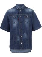 Dsquared2 Denim Shirt, Men's, Size: 46, Blue, Cotton/spandex/elastane
