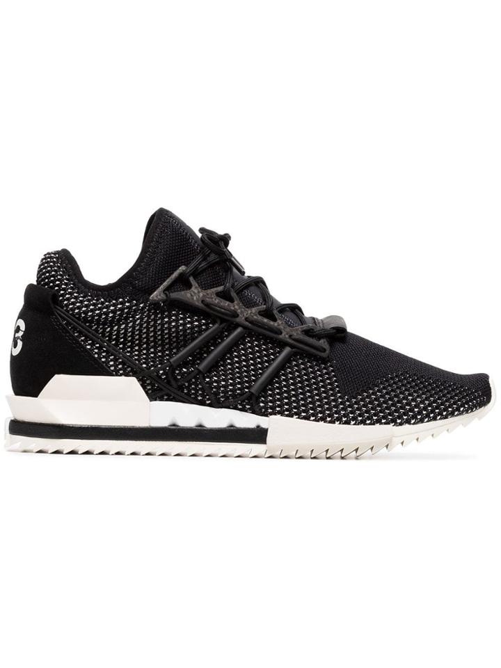 Y-3 Black Harigane Leather Sneakers