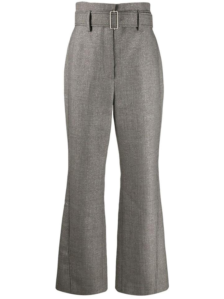 Peter Pilotto Kick-flare Tweed Trousers - Grey