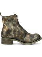 Guidi Distressed Zipped Boots - Metallic