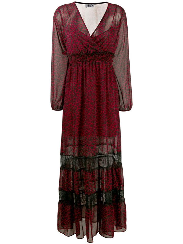 Liu Jo Leopard Print Dress - Red
