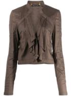 Gucci Pre-owned 2005's Draped Fitted Jacket - Green
