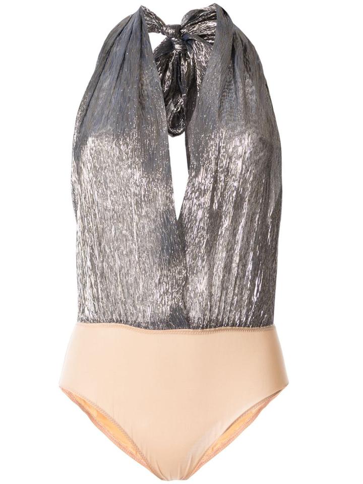 Dsquared2 Metallic Halter Neck Body