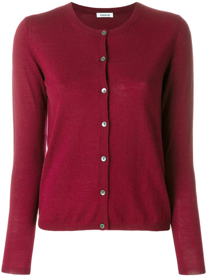 P.a.r.o.s.h. Buttoned Cardigan - Pink & Purple