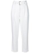Michael Michael Kors Belt Detail Trousers - White