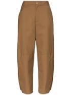 Markoo High Waist Wide Leg Trousers - Brown
