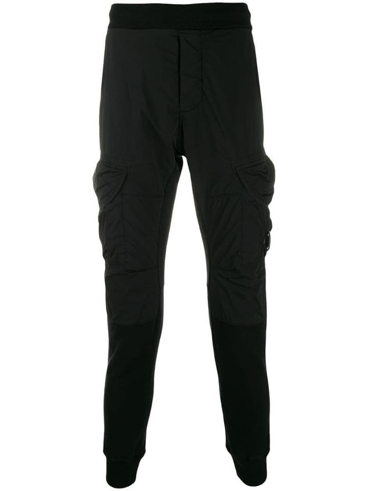 Cp Company Panelled Slim Fit Track Pants - Black