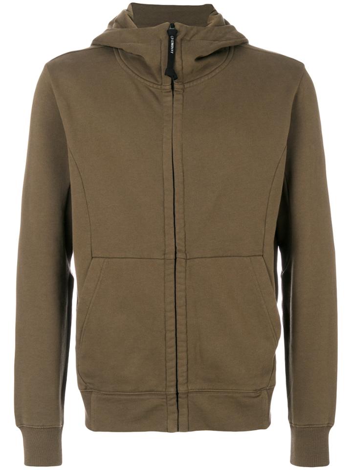 Cp Company Zipped Hoodie - Green
