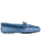 Tod's Gimmono Fur Moccasins - Blue
