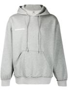 Wwwm Logo Print Hoodie - Grey