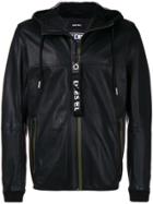 Diesel Hooded Zip-front Jacket - Black