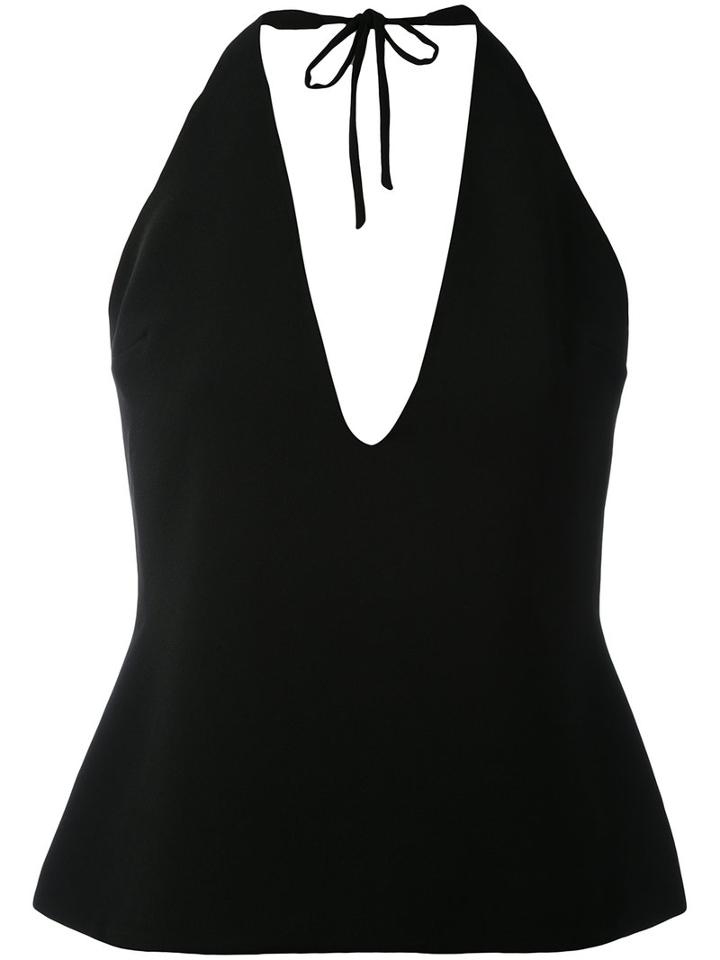 Gareth Pugh - Cropped Halterneck Top - Women - Polyester - 42, Black, Polyester