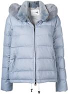 Manzoni 24 Fur Collar Padded Jacket - Blue