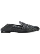 Bottega Veneta Woven Loafers - Black