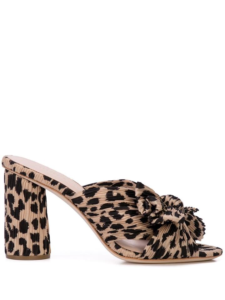 Loeffler Randall Penny Knot Mules - Brown