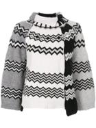 Nude Zigzag Roll Neck Sweater - Multicolour
