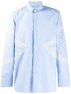 Neil Barrett Striped Fitted Shirt - Blue