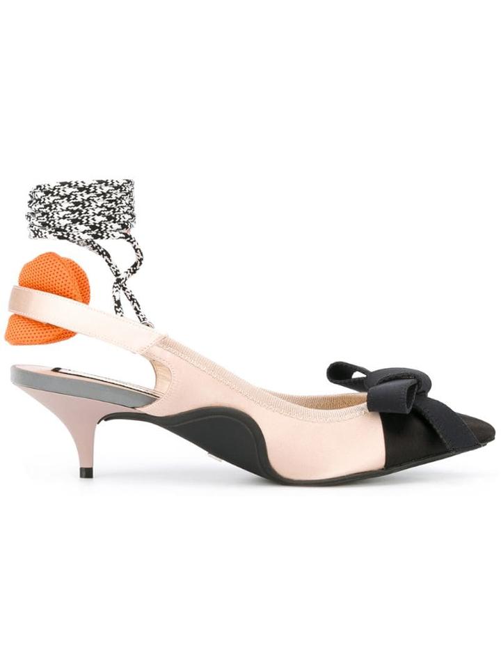 Nº21 Lace-up Pumps - Pink