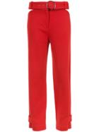 Nk Wool-blend Straight-fit Trousers - Red