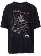 À La Garçonne Camiseta Overzised Mapa À La Garçonne + Hering - Black