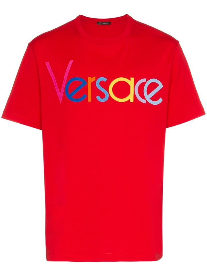 Versace Vers Emb Logo Ss Tee Red