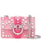 Pinko Pearl Embellished Crossbody Bag