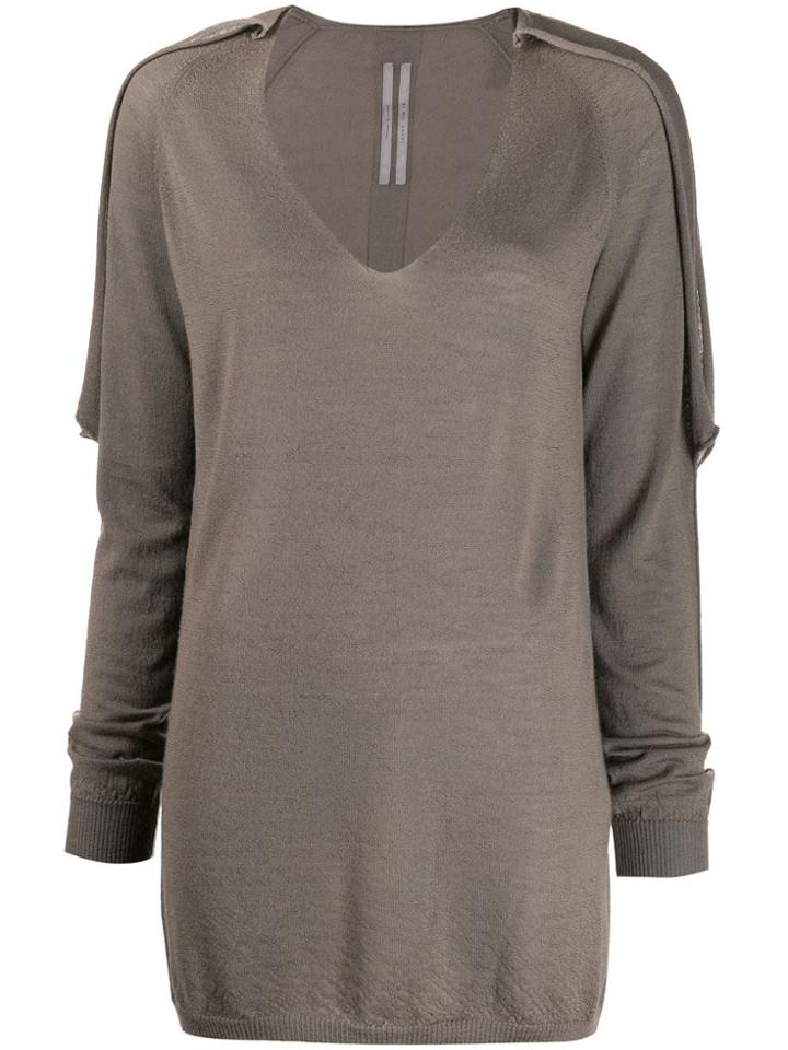Rick Owens Loose-fit Cashmere Jumper - Grey