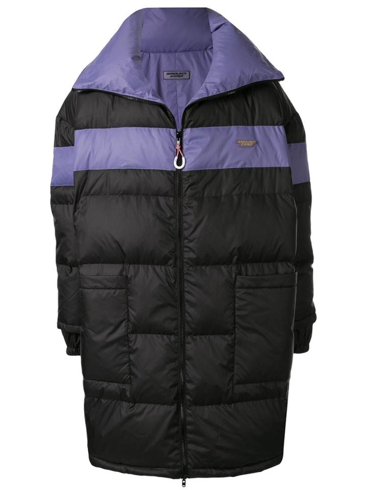 Ground Zero Padded Oversized Coat - Purple