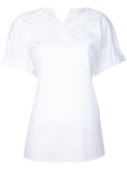 Astraet - Elasticated Sleeve Cuffs T-shirt - Women - Cotton - One Size, White, Cotton