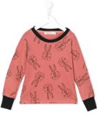Bobo Choses Bunnies Print T-shirt, Girl's, Size: 8 Yrs, Yellow/orange