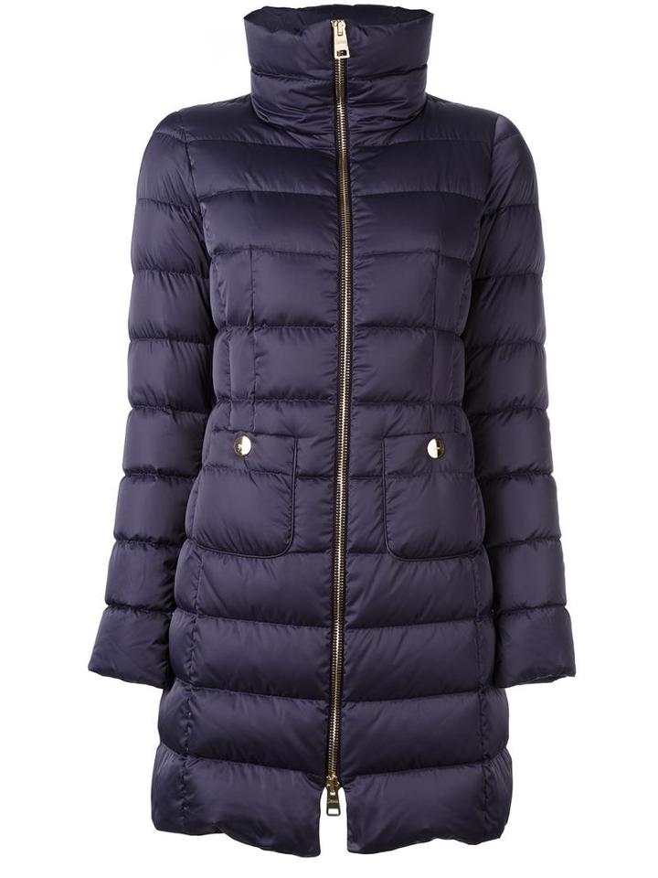 Herno Zip-up Down Jacket, Women's, Size: 42, Blue, Polyester/polyamide/feather Down